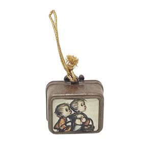 Vintage Hummel Speak Softly Love Ornament Made in Hong Kong Brown w Children